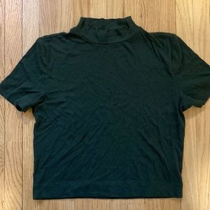 Aritzia Babaton Gonzalo shirt size medium dark green scarab